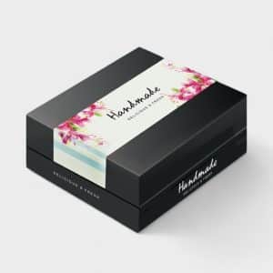 Κουτί Ζαχαροπλαστείου Μαύρο Με Σχέδιο (Handmade) 10kg