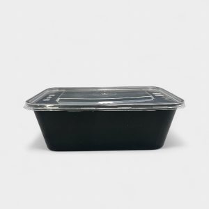 Σκεύος Μικροκυμάτων Ορθογώνιο 750ml Με Καπάκι Set 50τμχ