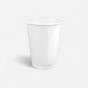 Ποτήρι Χάρτινο 12-14oz Διπλότοιχο Λευκό 25τμχ