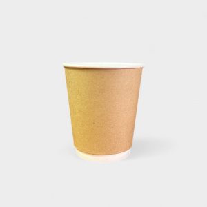 Ποτήρι Χάρτινο 8oz Διπλότοιχο Kraft Καφέ 25τμχ