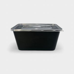 Σκεύος Μικροκυμάτων Ορθογώνιο 1000ml Με Καπάκι Set 50τμχ