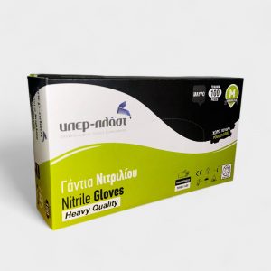 Γάντια Νιτριλίου Μίας Χρήσης Μαύρα M Χωρίς Πούδρα - Ποιότητα Heavy 100τμχ