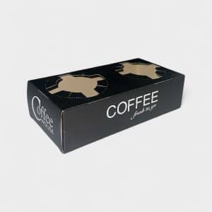 Χάρτινη Βάση 2 Θέσεων Μαύρη Με Σχέδιο 50τμχ