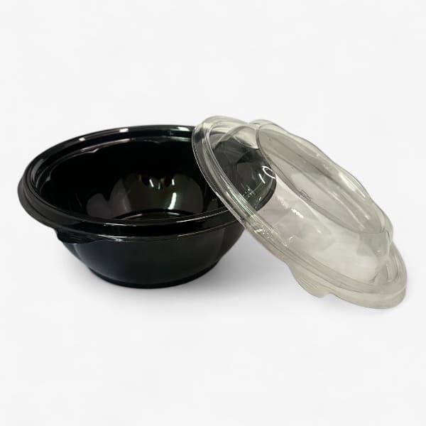 Πλαστικό Μαύρο Δοχείο Σαλάτας 1000cc - Image 3