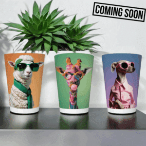 Ποτήρια Χάρτινα 12oz Διπλότοιχα (Mix Stylish Animals) 25τμχ