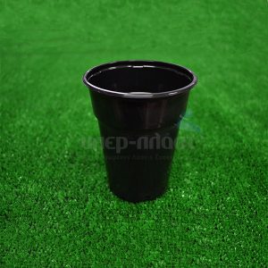 Ποτήρι πλαστικό μίας χρήσης μαύρο art 95 300ml