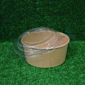 Διάφανο πλαστικό PET καπάκι για μπολ σαλάτας 150mm