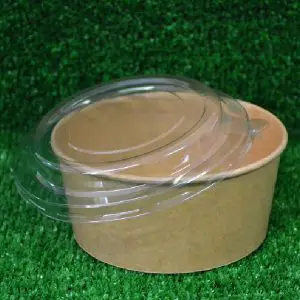 Διάφανο πλαστικό PET καπάκι για μπολ σαλάτας 150mm