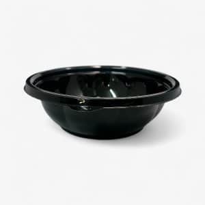 Πλαστικό Μαύρο Δοχείο Σαλάτας 750cc 50τμχ