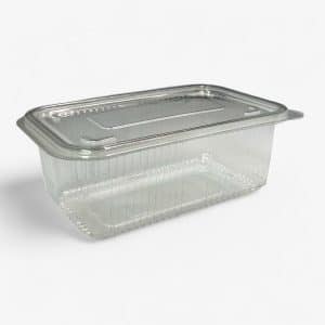 Πλαστικό Σκεύος PET 1000cc Με Ενσωματωμένο Καπάκι 100τμχ