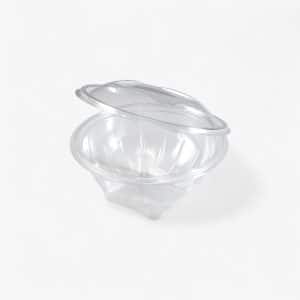 Πλαστικό Διάφανο Δοχείο 500cc Με Ενσωματωμένο Καπάκι 100τμχ