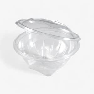 Πλαστικό Διάφανο Δοχείο 1000cc Με Ενσωματωμένο Καπάκι 100τμχ