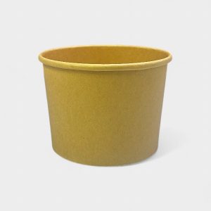 Χάρτινο Δοχείο Κraft Καφέ Στρογγυλό 580ml 25τμχ