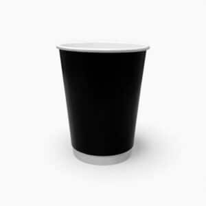 Ποτήρι Χάρτινο 12-14oz Διπλότοιχο Μαύρο 25τμχ