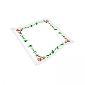 Τραπεζομάντηλο εστιατορίου λευκό με σχέδιο Λουλούδι 1Χ1 - Υπερπλάστ