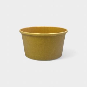 Χάρτινο Δοχείο Κraft Καφέ Στρογγυλό 435ml 25τμχ