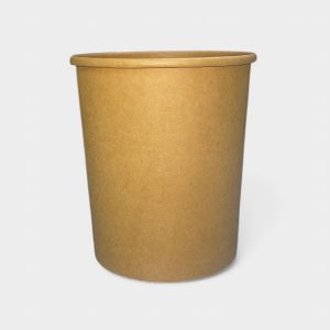 Χάρτινο Δοχείο Κraft Καφέ Στρογγυλό 975ml 25τμχ