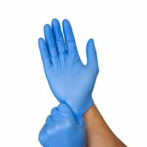 Γάντια Υπερπλάστ νιτριλίου μίας χρήσης μπλε L χωρίς πούδρα