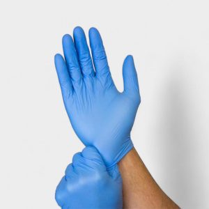 Γάντια Νιτριλίου Μίας Χρήσης Μπλε S Χωρίς Πούδρα 100τμχ