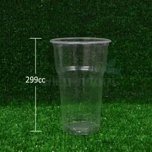 Πλαστικό ποτήρι νερού μίας χρήσης διάφανο 299cc